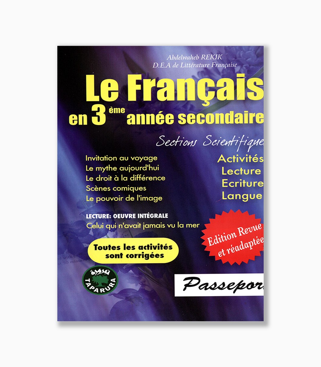 le français en 3 ème année secondaire sections scientifique le français en 3 ème année secondaire sections scientifique le français en 3 ème année secondaire sections scientifique passeport le français en 3 ème année secondaire sections scientifique passeport