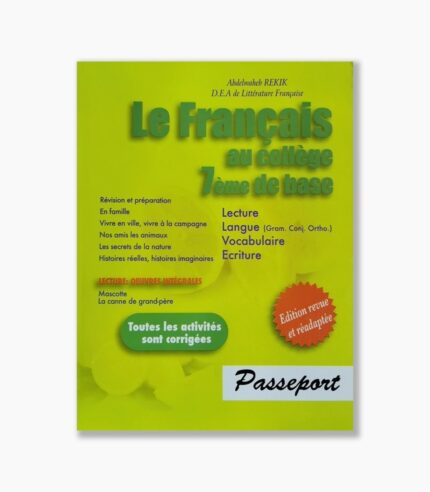 le français au collège 7 ème de Base passeport