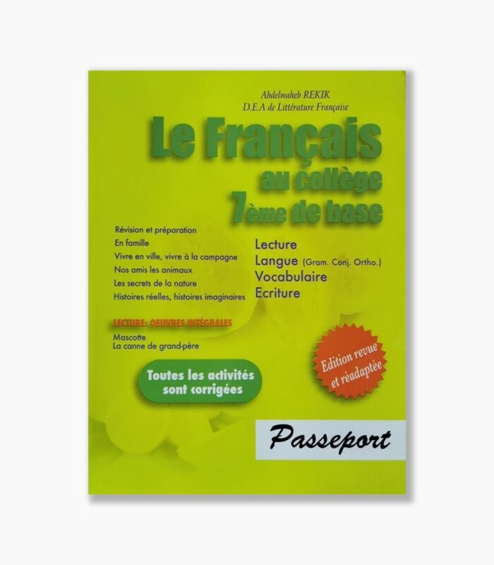 le français au collège 7 ème de Base passeport