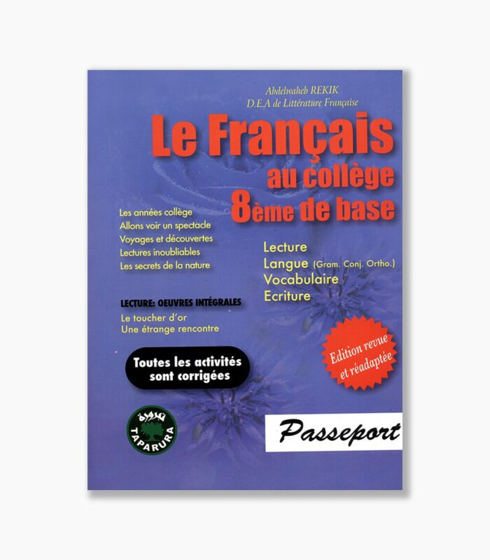 le français au collège 8 ème de Base passeport