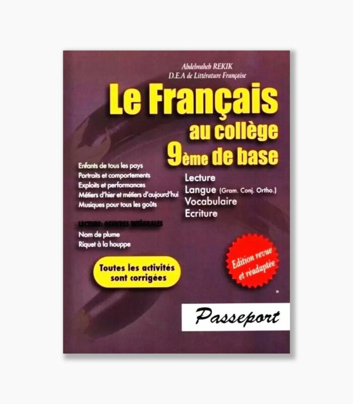 le français au collège 9 ème de Base passeport